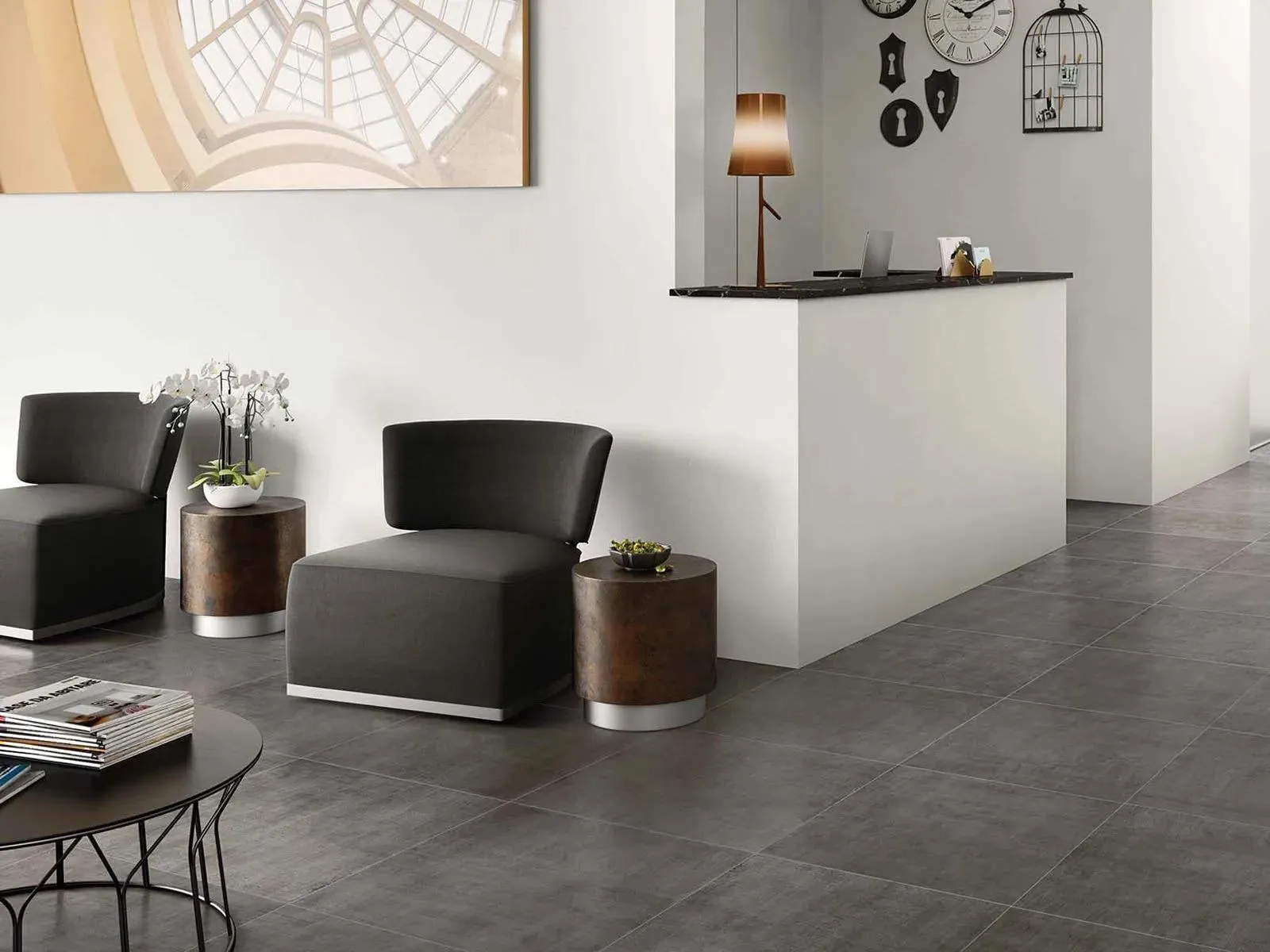 Fray Smoke Matte 12" x 24" (FRSMO1224) Fabric Look Floor Tiles