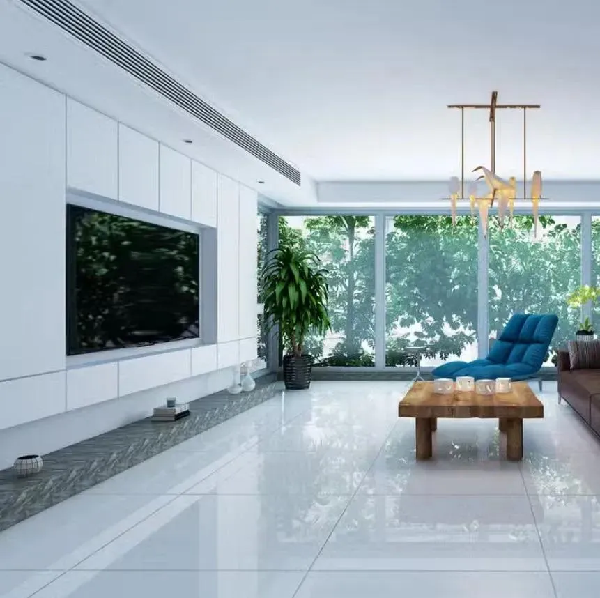 Nü-Pür White Winter Polished 24" x 24" (566160040P) Marble Look Floor Tiles