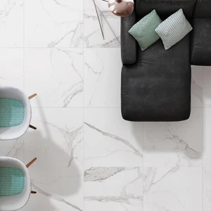 Image 2 of Naos Blanco Matte 24" x 24" (NAOSM) Marble Look Floor Tiles sold at Floors & Baths Pro's