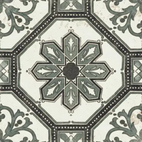 New Vintage Decoro 18 Natural 8" x 8" (VINDEC18) Traditional Look Floor Tiles