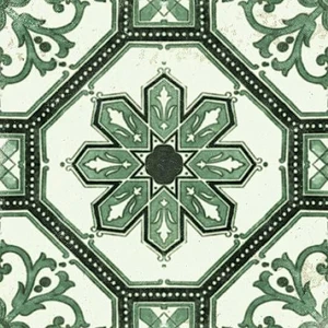 Image 2 of New Vintage Decoro 18 Natural 8" x 8" (VINDEC18) Traditional Look Floor Tiles sold at Floors & Baths Pro's