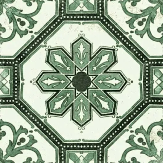 New Vintage Decoro 18 Natural 8" x 8" (VINDEC18) Traditional Look Floor Tiles