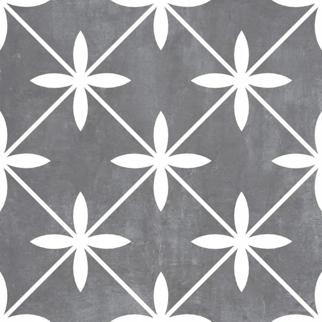 Oxford Grey Matte 13" x 13" (OXGR13) Traditional Look Floor Tiles