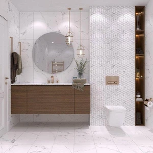 Image 2 of Statuario Bianco Matte 24" x 24" (5681091040) Look Floor Tiles sold at Floors & Baths Pro's