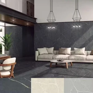 Image 2 of Meraki Grey Matte 24" x 24" (5683375540R) Marble Look Floor Tiles sold at Floors & Baths Pro's