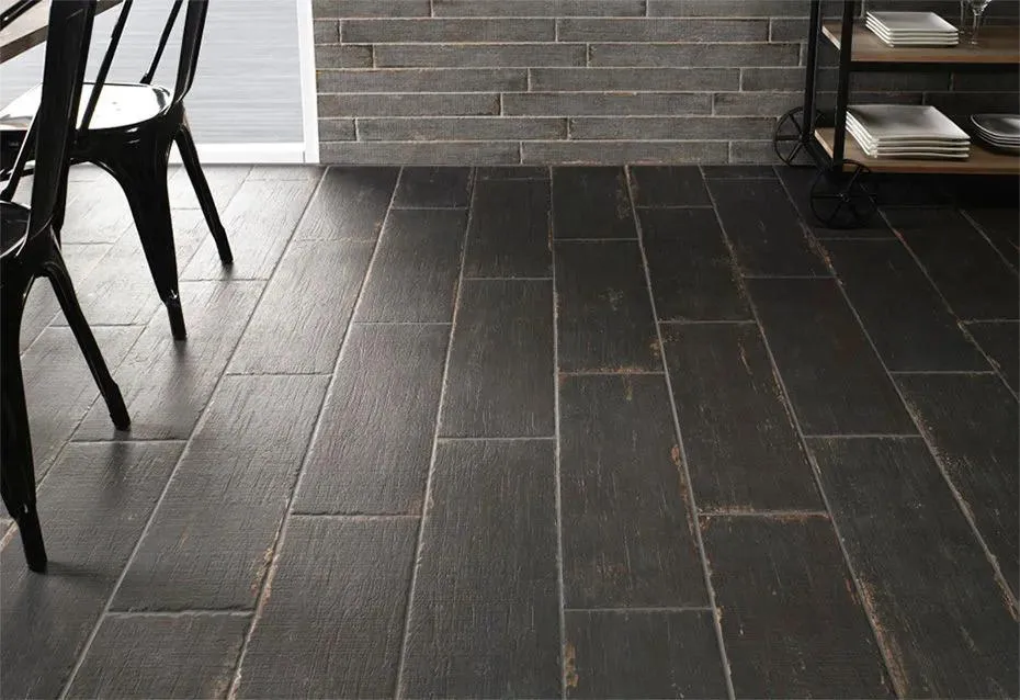 Retro Negre Natural 3" x 24" (RETNEG0324N) Wood Look Floor Tiles