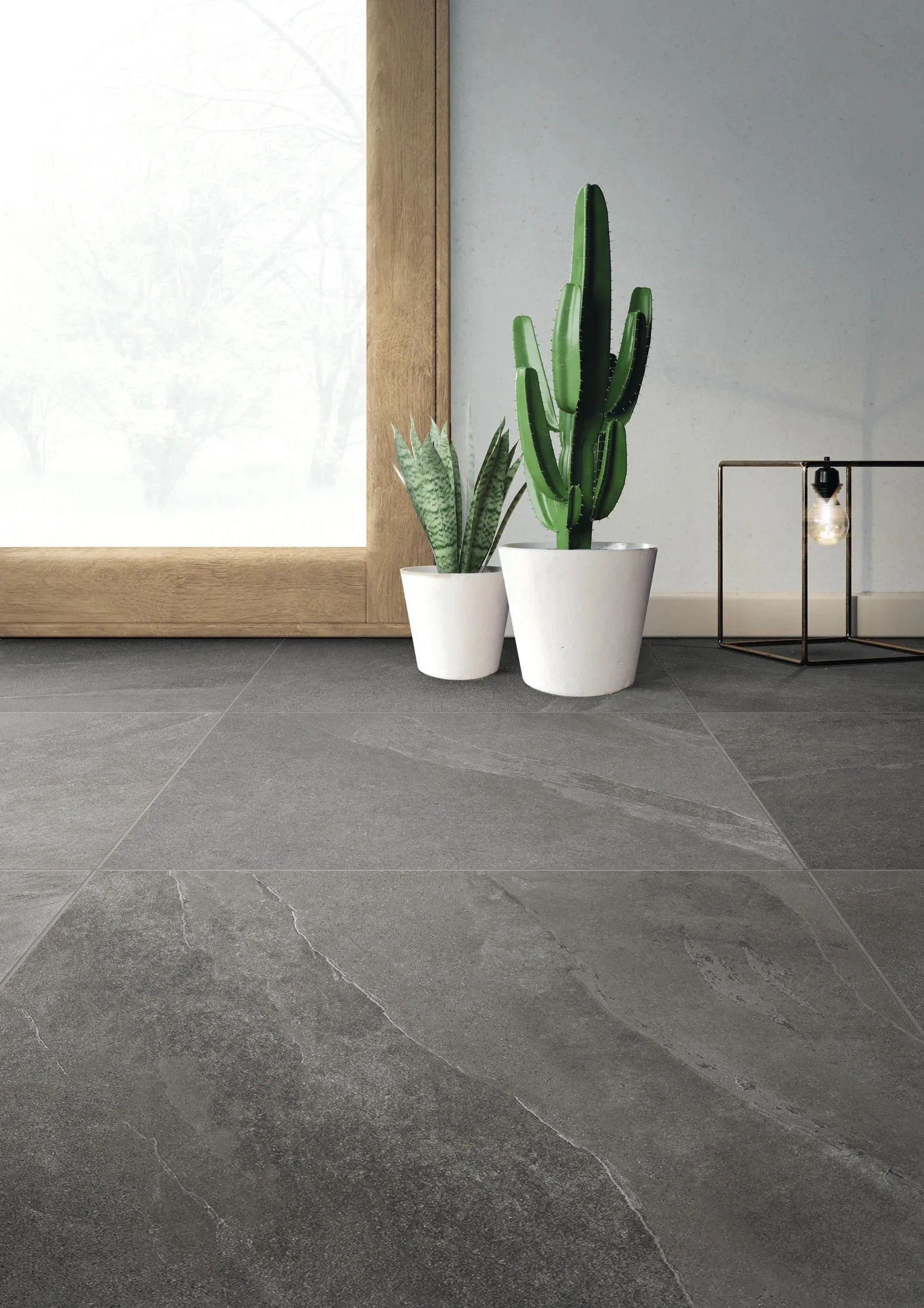 Pura Luce Anthracite Natural 24" x 24" (PURANT2424NR) Stone Look Floor Tiles