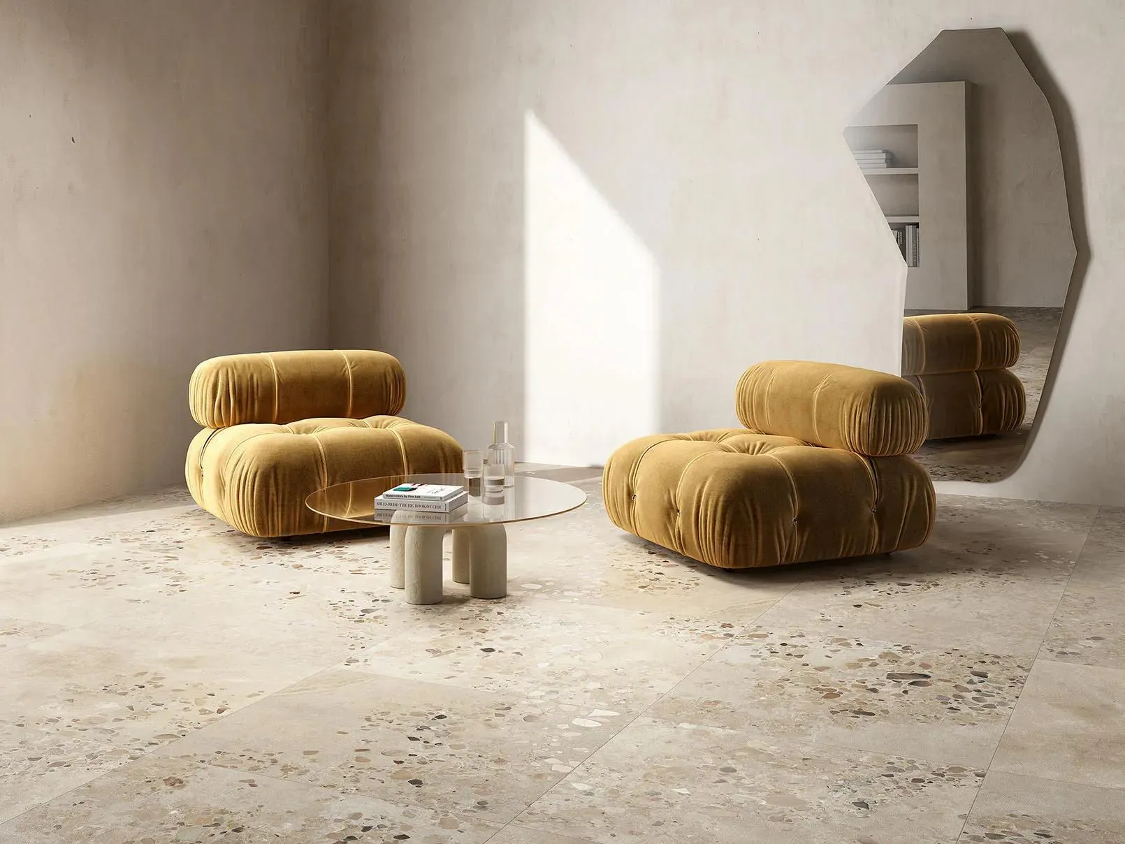 Centura Floor Tile I Cocci Siciliani Sabbia Natural 24" x 24" (SC602R) Stone Look Floor Tiles