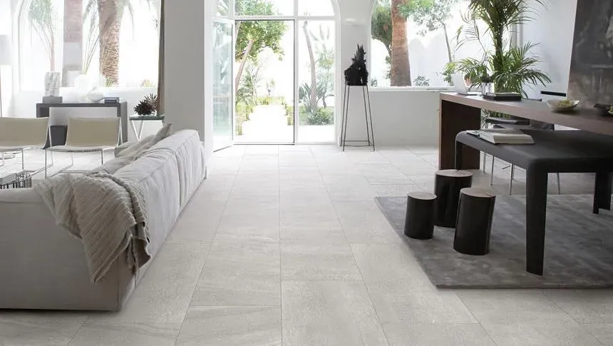 Ecostone Bianco Natural 24" x 48" (ECOBIA2448NR) Stone Look Floor Tiles