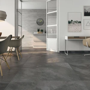 Image 3 of K Slate Grafito Matte 24" x 48" (KSGR2448) Slate Look Floor Tiles sold at Floors & Baths Pro's