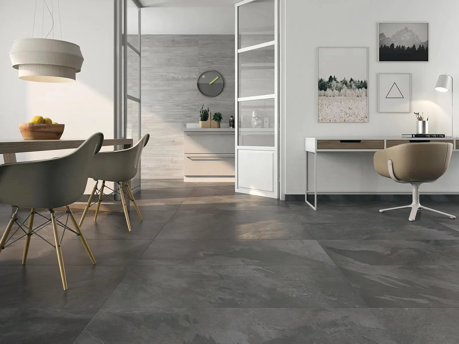K Slate Grafito Matte 24" x 48" (KSGR2448) Slate Look Floor Tiles