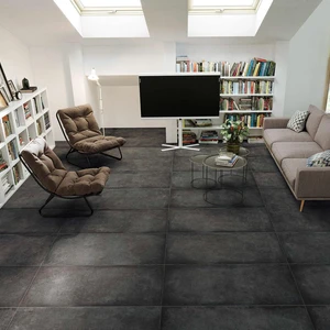 Image 2 of Basilea Anthracite Natural 39" x 39" (BSLANT3939NR) Concrete Look Floor Tiles sold at Floors & Baths Pro's