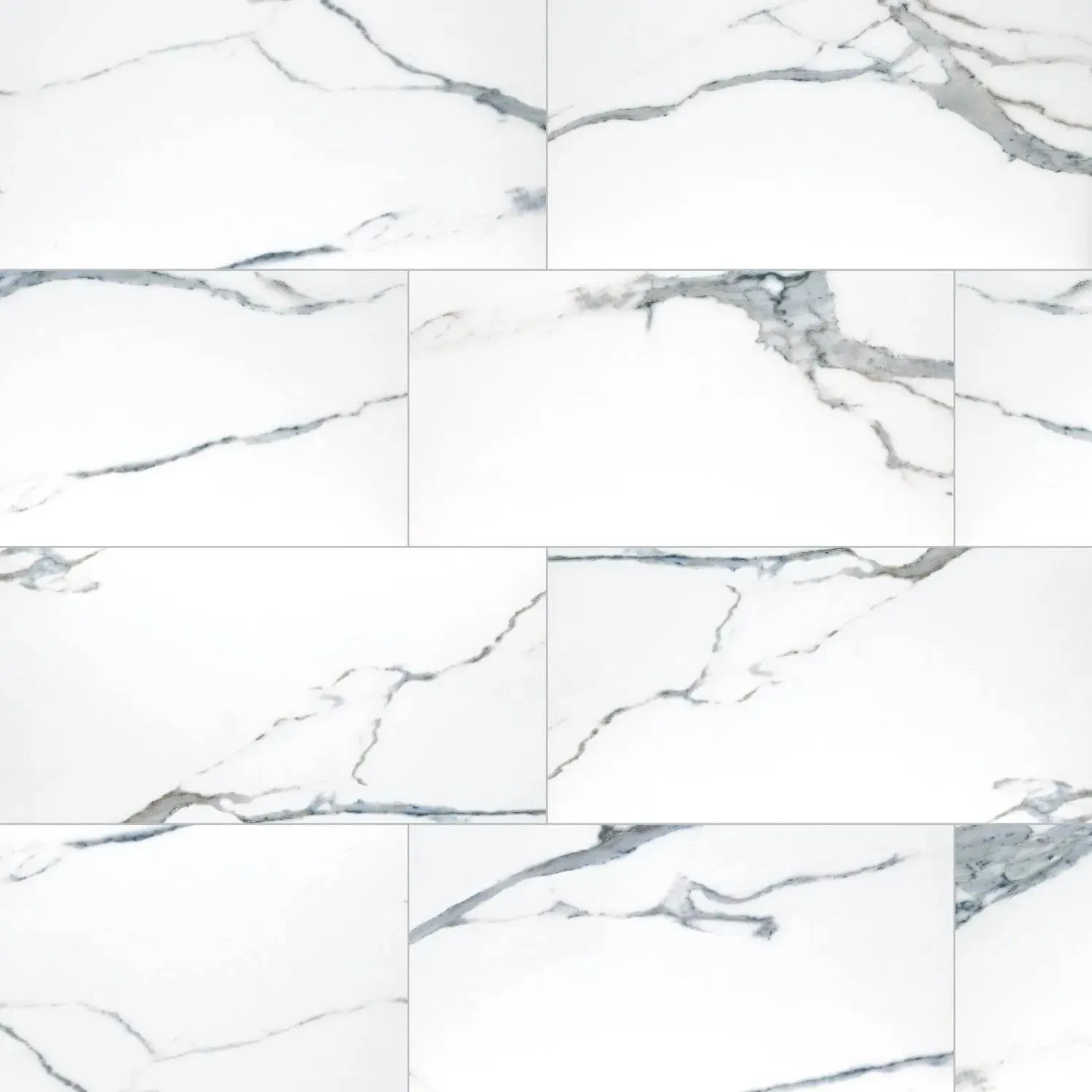 Savoy Azula White-Cool Polished 12" x 24" (NSAVAZU1224P) Marble Look Floor Tiles