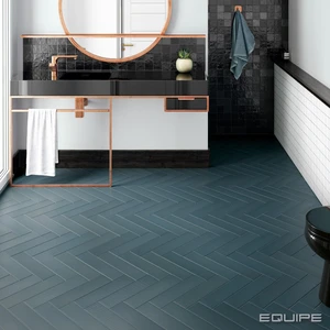 Image 3 of Babylone Space Blue Matte 3" x 14" (6.71 sqft) (BA26690N) Plain, Textured Look Floor Tiles sold at Floors & Baths Pro's