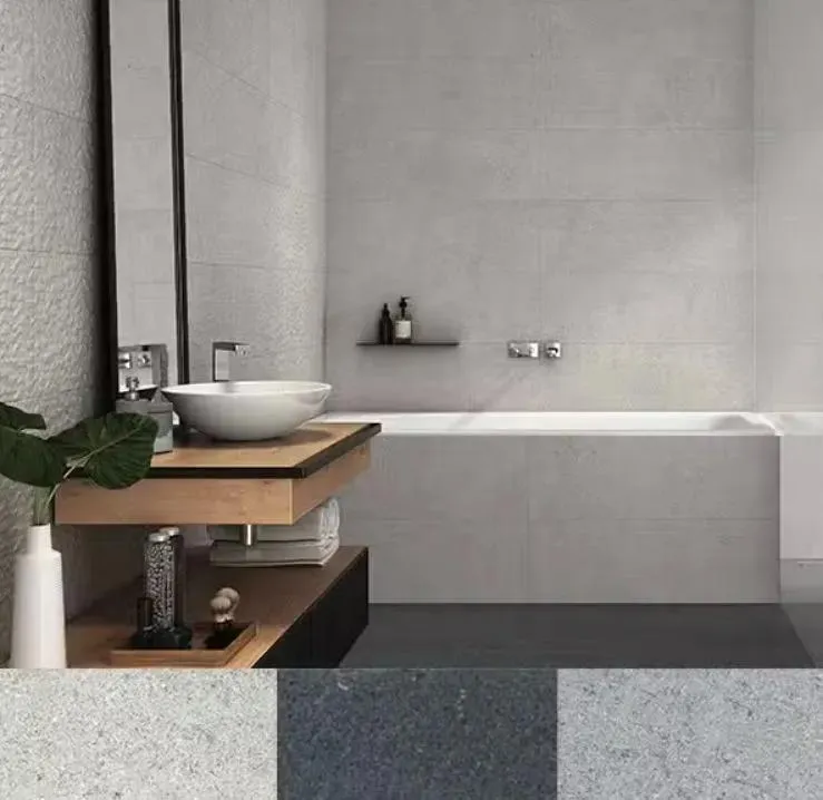 Techstone Anthracite Matte 24" x 24" (563304540R) Concrete Look Floor Tiles