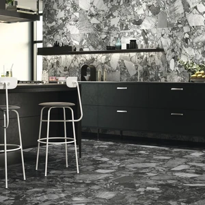 Image 2 of Stone River Black Natural 35" x 35" (STOBLA3535NR) Stone Look Floor Tiles sold at Floors & Baths Pro's
