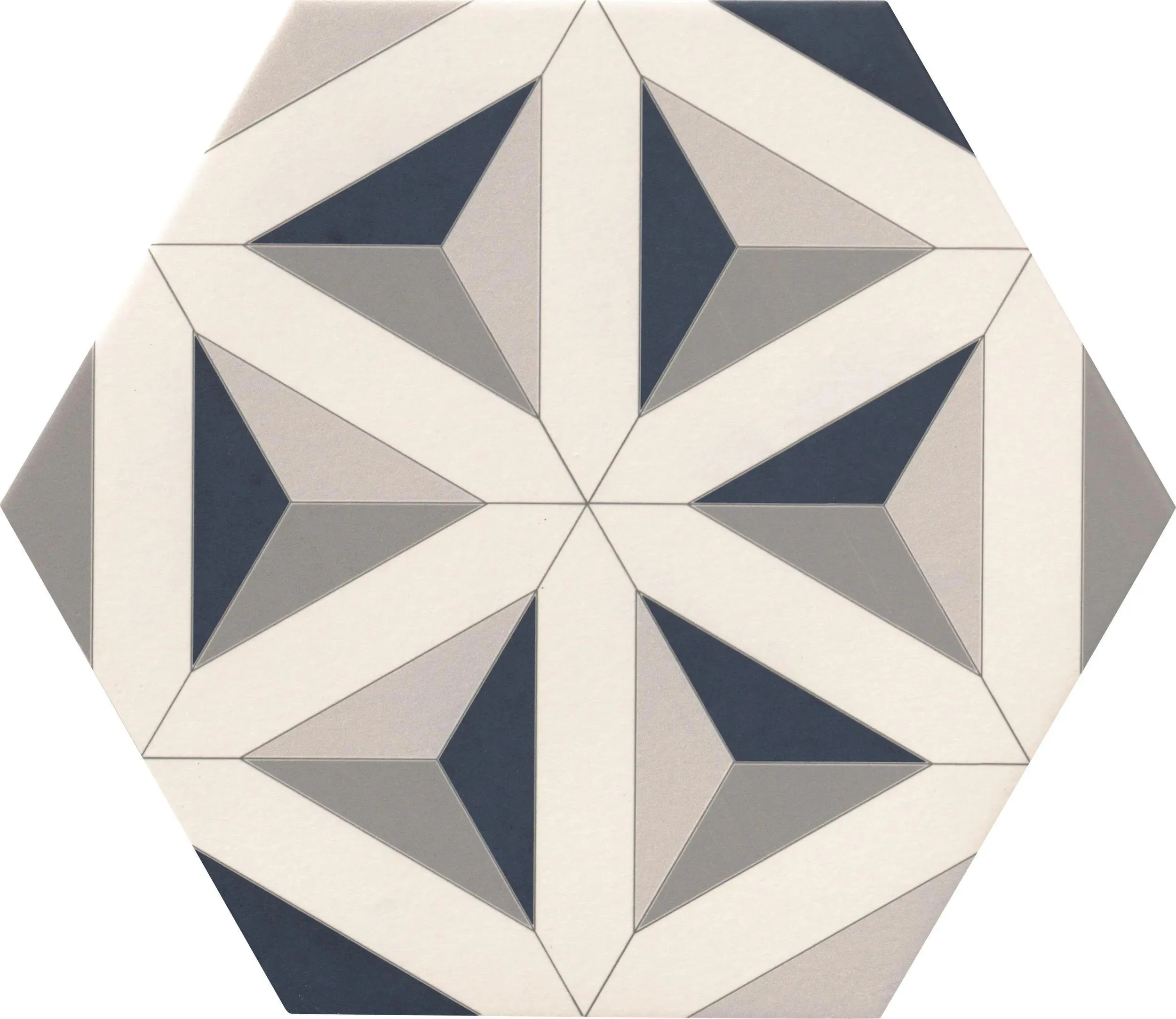 Italbec Hexagon Floor Tiles Malmoe 11" x 13" (MALHEX1113N) Geometric Look Floor Tiles