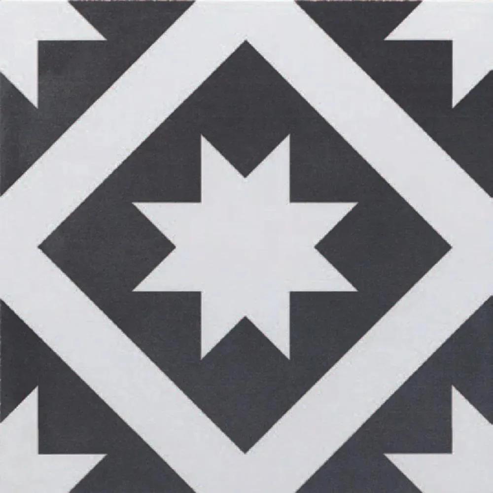 Ciment Étoile Natural 8" x 8" (CIMETO0808N) Traditional Look Floor Tiles