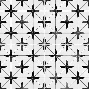Image 2 of Picasso Flores Blanco Matte 8" x 8" (MVG790) Patterned Look Floor Tiles sold at Floors & Baths Pro's