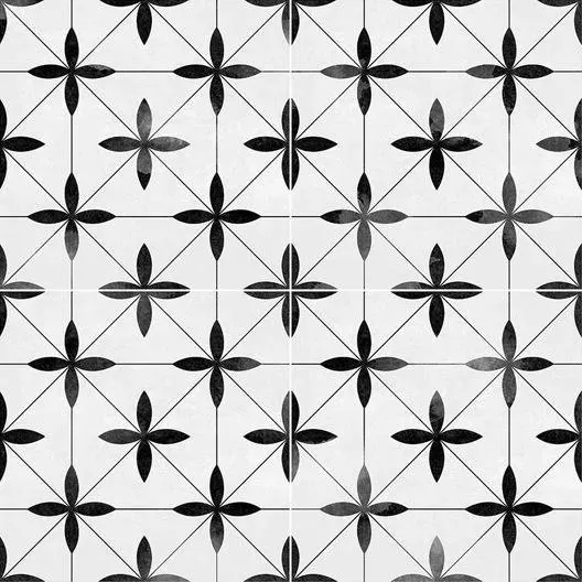 Picasso Flores Blanco Matte 8" x 8" (MVG790) Patterned Look Floor Tiles