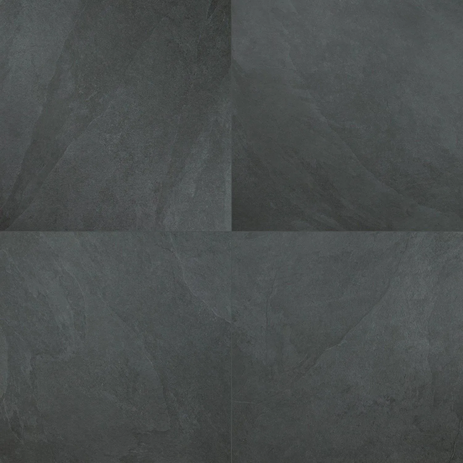 Midnight Montage Black Matte 24" x 24" (NMIDMON2424) Stone Look Floor Tiles