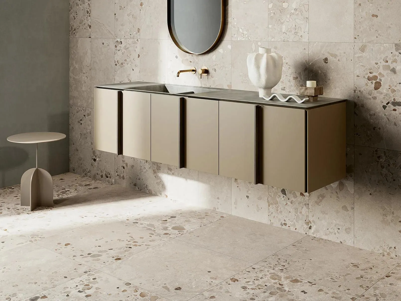 Centura Floor Tile I Cocci Siciliani Grigio Natural 24" x 24" (SC603R) Stone Look Floor Tiles