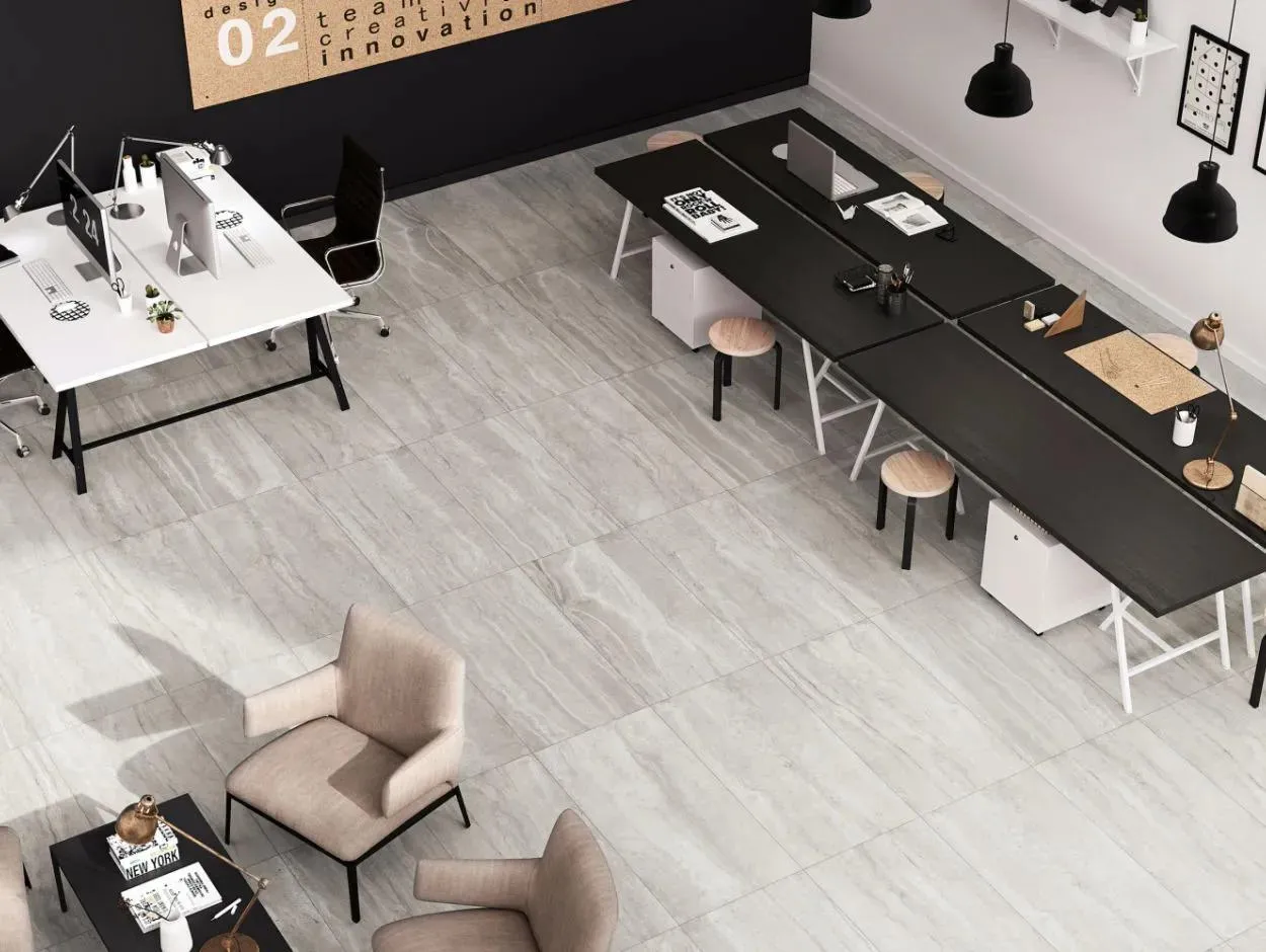 Reverso Silver Natural 24" x 48" (RV626R) Marble Look Floor Tiles