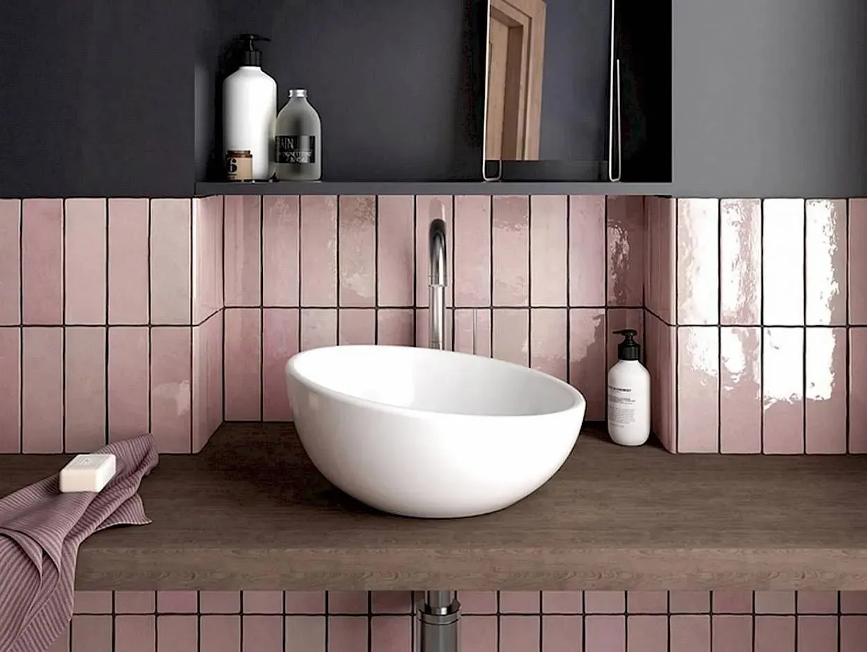Artisan Rose Mallow Glossy 2-1/2" x 8" (AR24466N) Subway Wall Tile