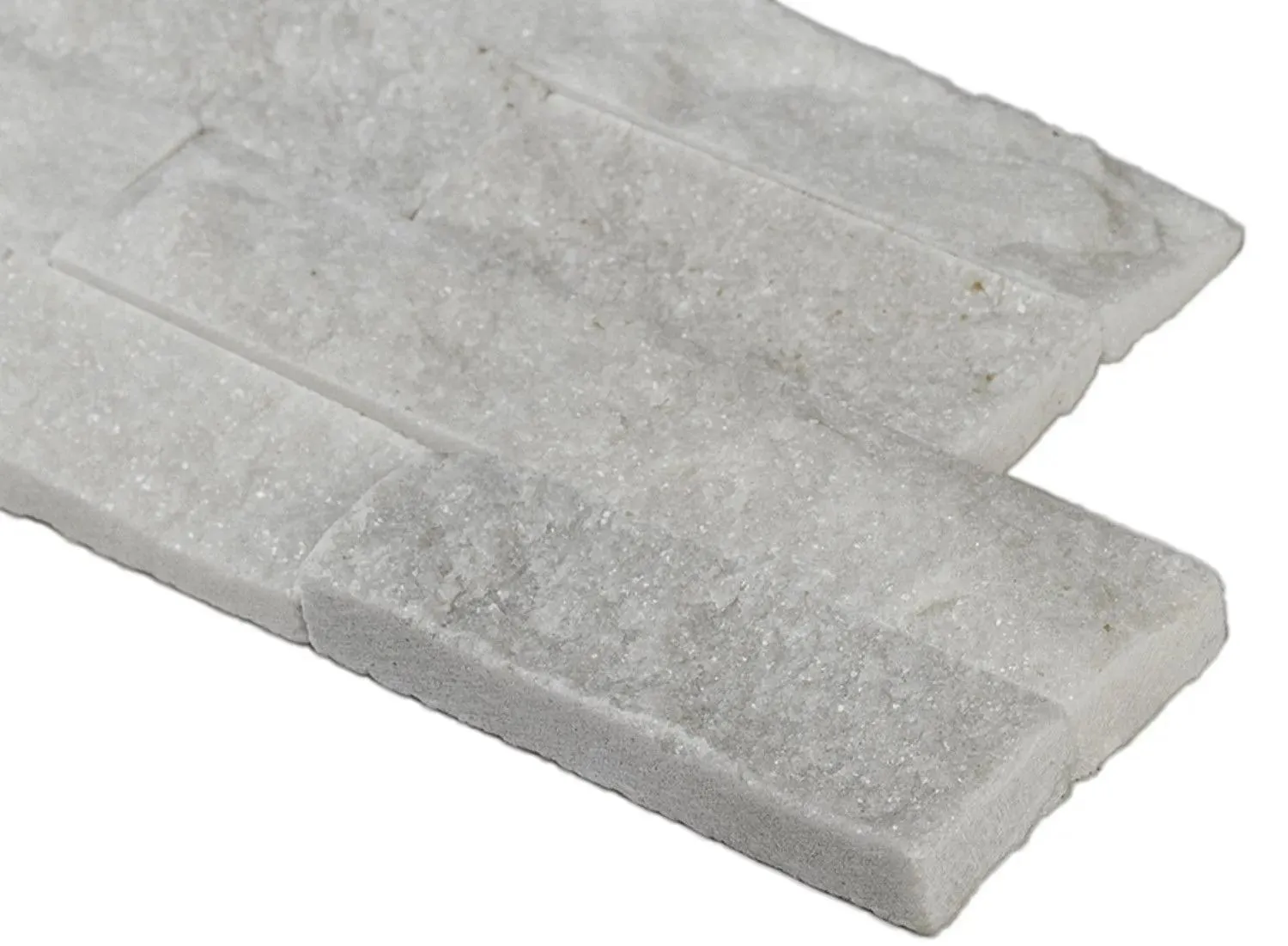 Arctic White-Cool Splitface 6" x 24" (LPNLQARCWHI624) Stone Wall Tile