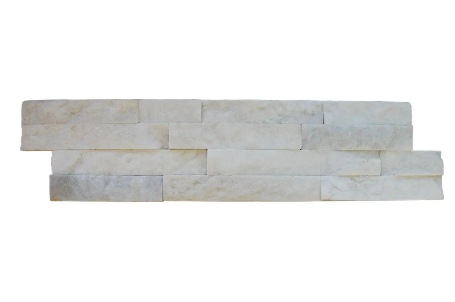 Arctic White-Cool Splitface 6" x 24" (LPNLQARCWHI624) Stone Wall Tile