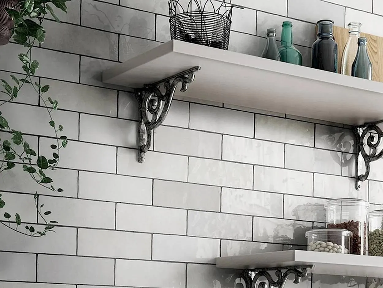 Artisan White Glossy 5" x 5" (AR24454) Contemporary Wall Tile
