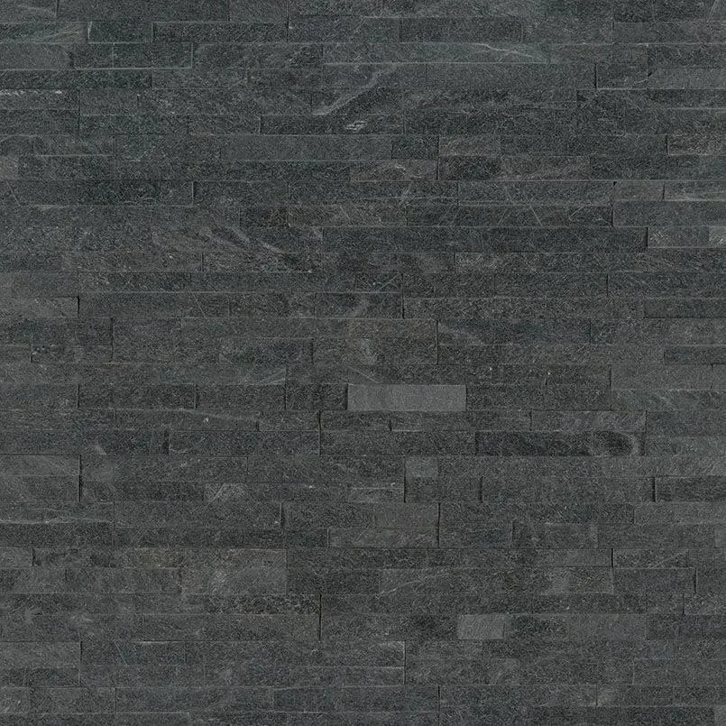 Coal Canyon Black Splitface 6" x 24" (LPNLQCOACAN624) Stone Wall Tile