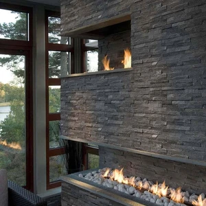 Image 4 of Coal Canyon Black Splitface 6" x 24" (LPNLQCOACAN624) Stone Wall Tile sold at Floors & Baths Pro's