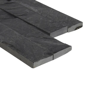 Image 3 of Premium Black Splitface 6" x 24" (LPNLSPREBLK624) Stone Wall Tile sold at Floors & Baths Pro's