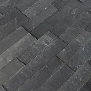 Image 5 of Premium Black Splitface 6" x 24" (LPNLSPREBLK624) Stone Wall Tile sold at Floors & Baths Pro's