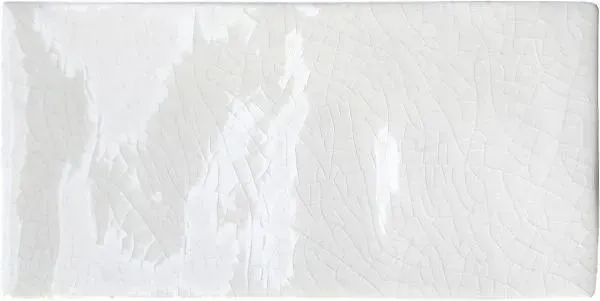 Masia White Polished Crackled 3" x 6" (MA20167) Uniform Color Wall Tile