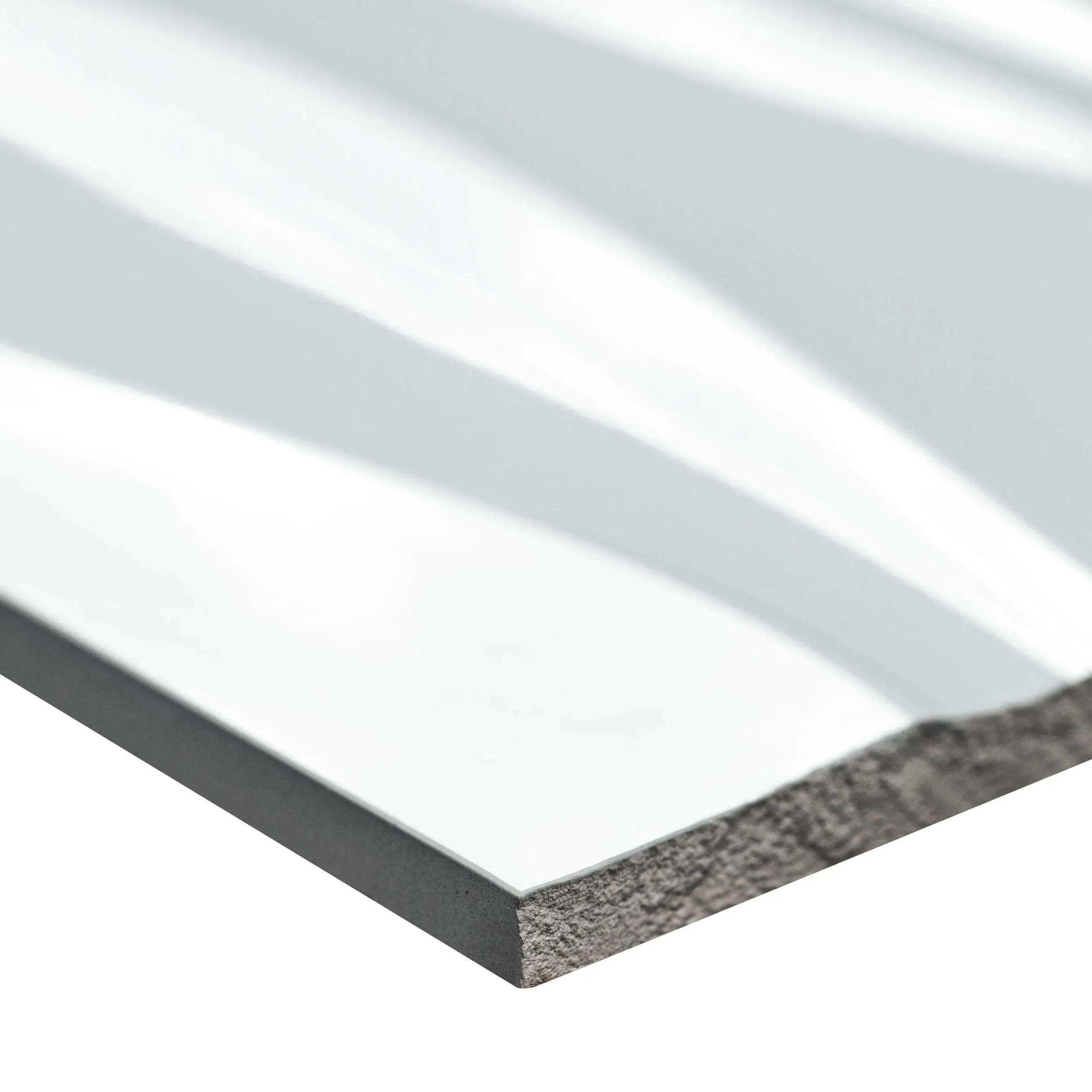 Dymo Wavy White-Cool Glossy 12" x 24" (NDYMWAVWHI1224G-N) Uniform Color Wall Tile