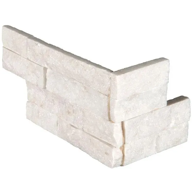 RockMount Arctic White Splitface Corner 6" x 18" (LPNLQARCWHI618COR) Brick Wall Tile