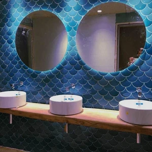 Image 2 of Squama Turchese Glossy 3" x 5" (SQUTUR0305P) Traditional Wall Tile sold at Floors & Baths Pro's