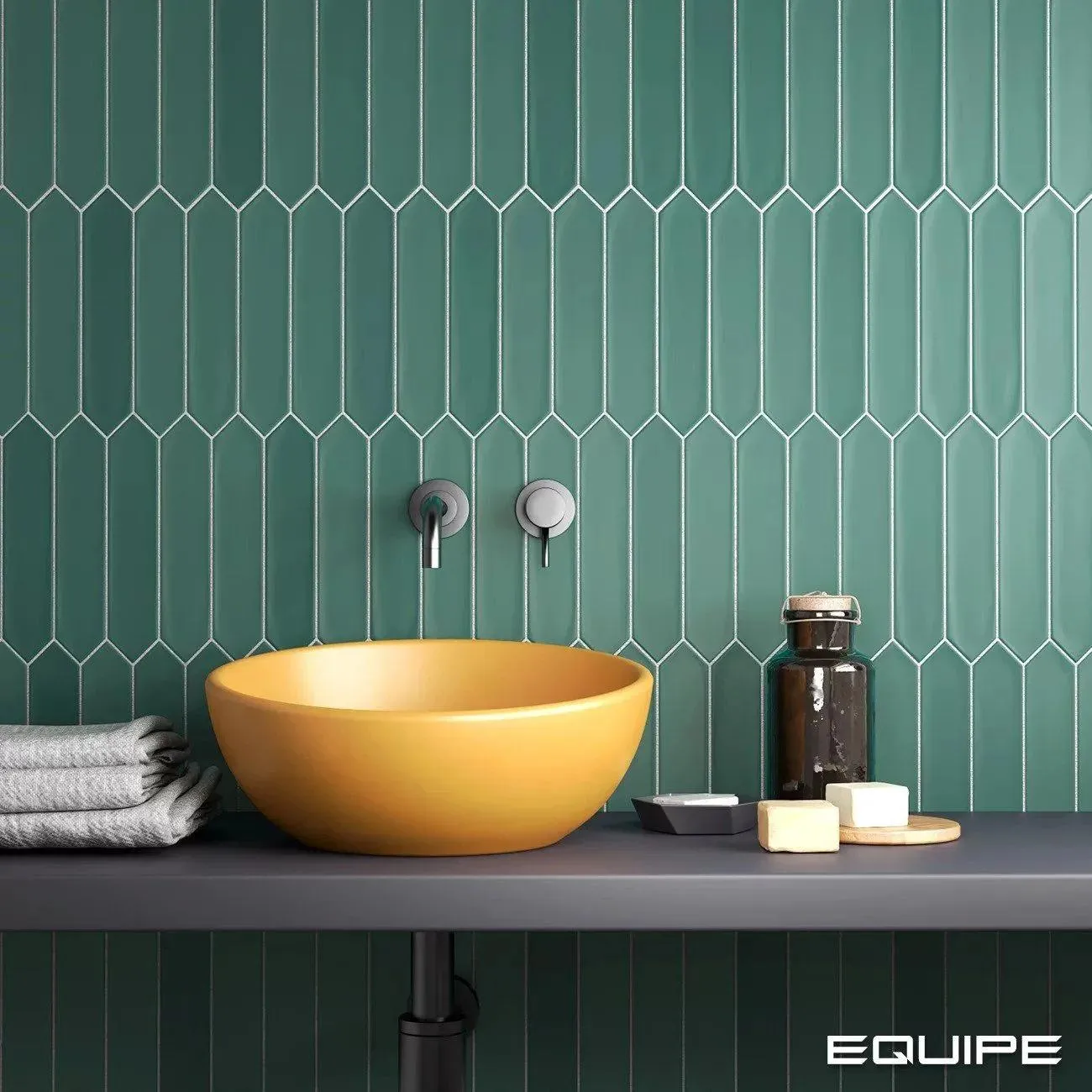 Lanse Viridian Matte 2" x 10" (LAN27485) Metal Wall Tile