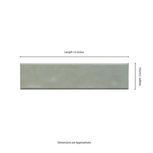 Image 5 of Renzo Jade Green Glossy 3" x 12" (NRENJAD3X12) Traditional Wall Tile sold at Floors & Baths Pro's
