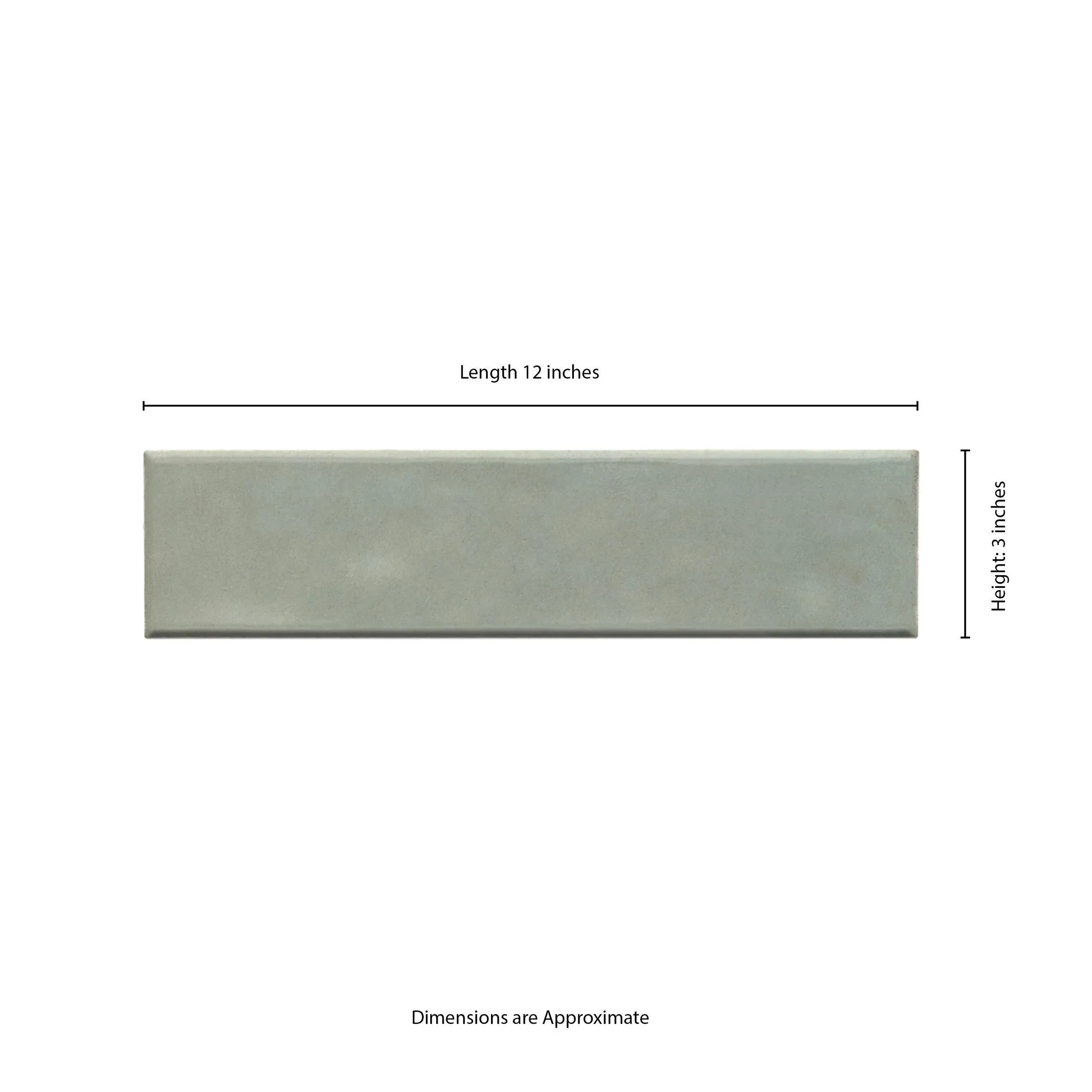 Renzo Jade Green Glossy 3" x 12" (NRENJAD3X12) Traditional Wall Tile