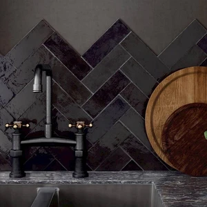 Image 3 of La Riviera Tourmaline Glossy 2-1/2" x 8" (LAR25849) Uniform Color Wall Tile sold at Floors & Baths Pro's