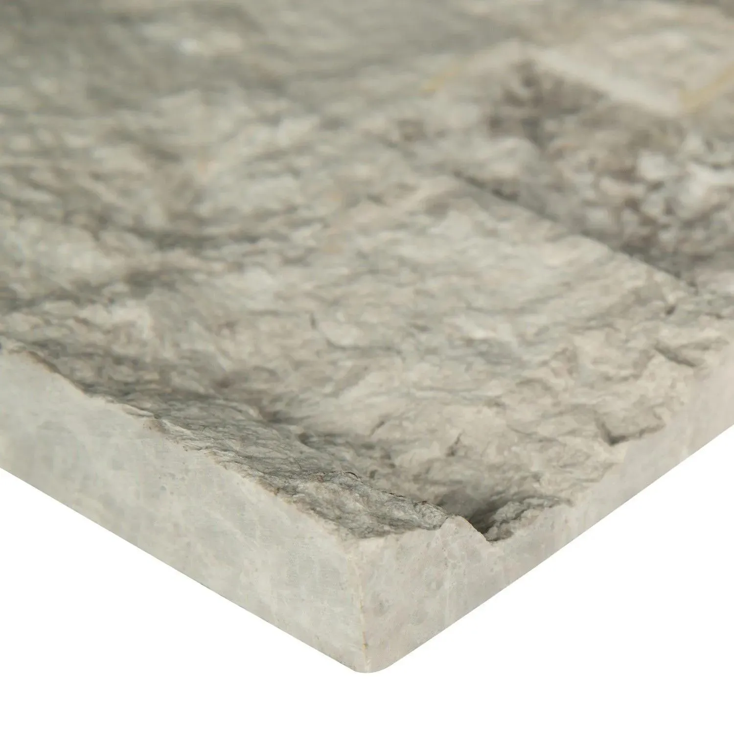 Silver Canyon Gray-Light Splitface 6" x 24" (LPNLMSILCAN624) Stone Wall Tile