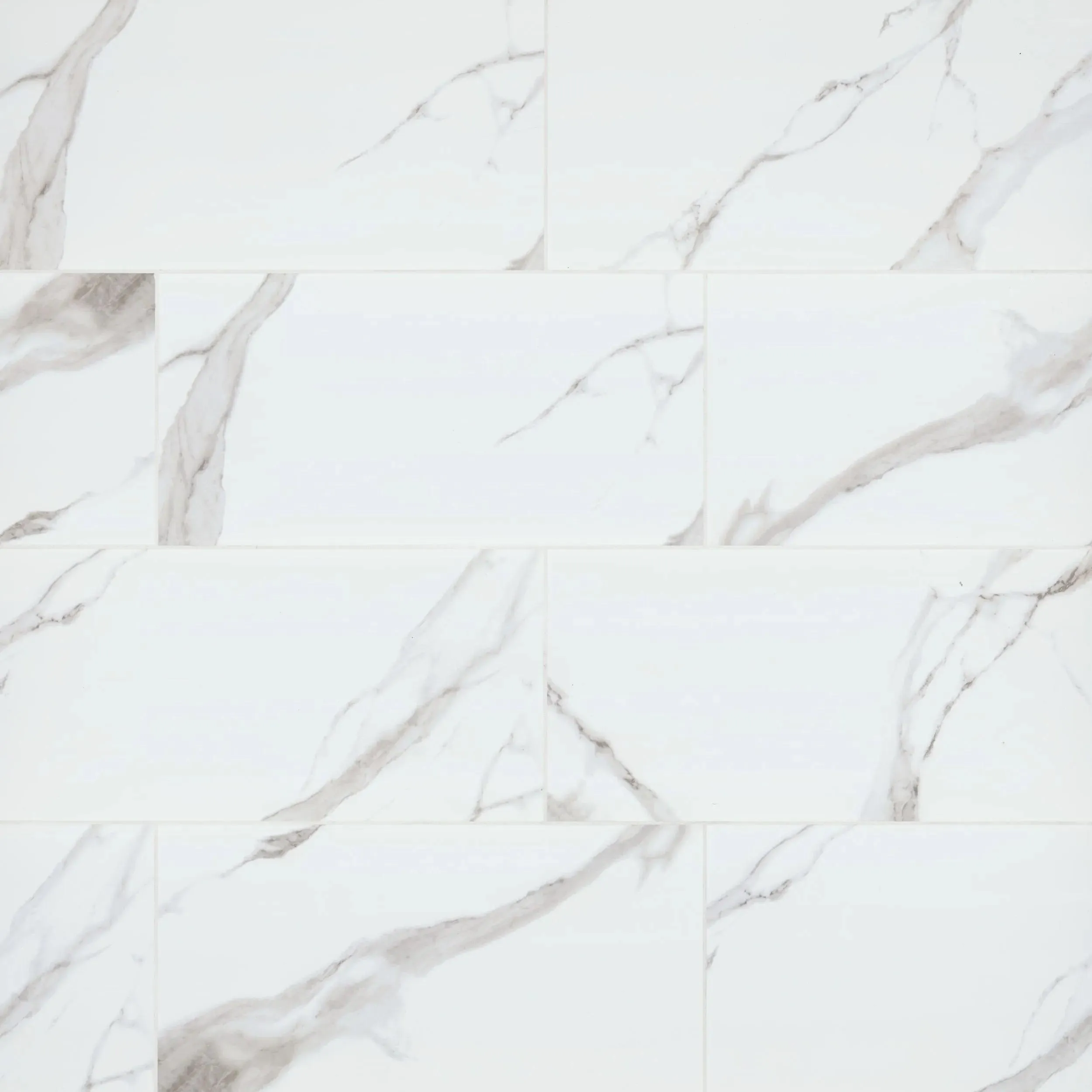 Dymo Statuary White-Cool Glossy 12" x 24" (NDYMSTAWHI1224G-N) Marble Wall Tile