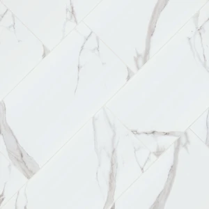 Image 3 of Dymo Statuary White-Cool Glossy 12" x 24" (NDYMSTAWHI1224G-N) Marble Wall Tile sold at Floors & Baths Pro's