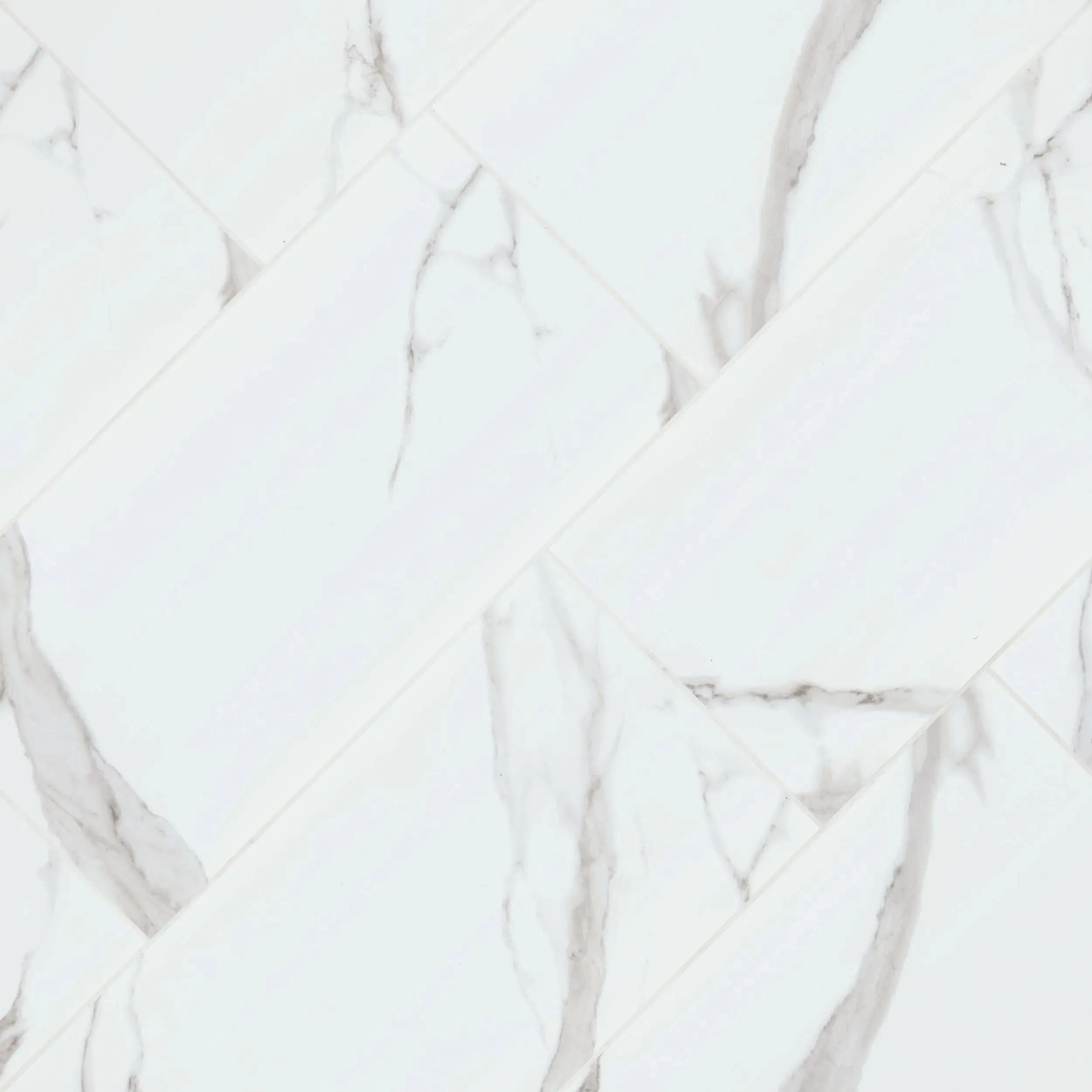 Dymo Statuary White-Cool Glossy 12" x 24" (NDYMSTAWHI1224G-N) Marble Wall Tile