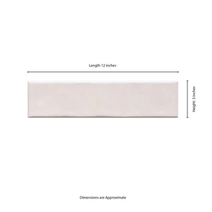 Image 5 of Renzo Dove White-Cool Glossy 3" x 12" (NRENDOV3X12) Uniform Color Wall Tile sold at Floors & Baths Pro's