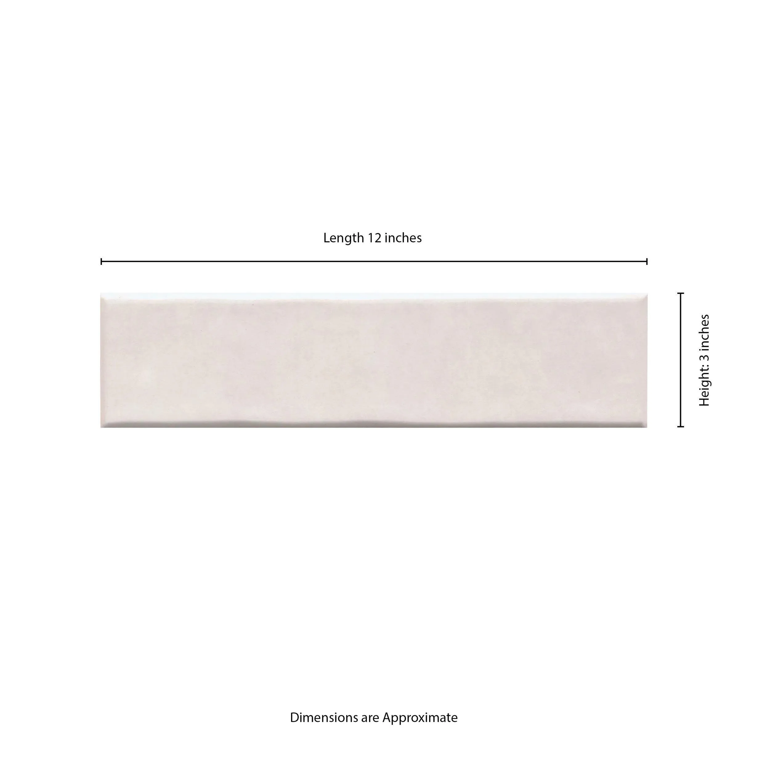 Renzo Dove White-Cool Glossy 3" x 12" (NRENDOV3X12) Uniform Color Wall Tile