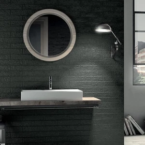 Image 2 of The Wall Nero Matte 3" x 12" (547380) Brick Wall Tile sold at Floors & Baths Pro's